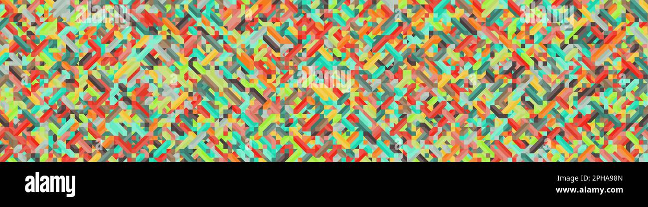 Color Diamonds illusion background generative pattern illustration Stock Vector
