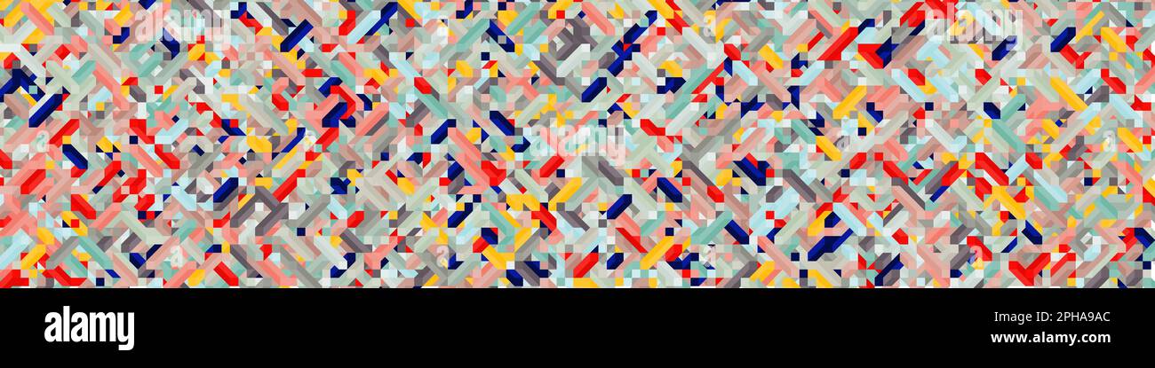 Color Diamonds illusion background generative pattern illustration Stock Vector