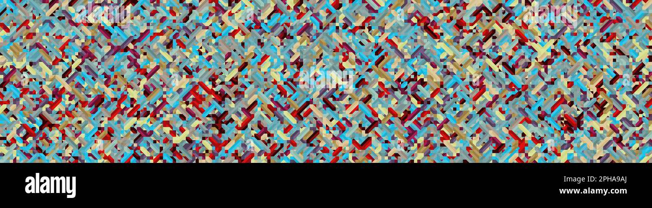 Color Diamonds illusion background generative pattern illustration Stock Vector