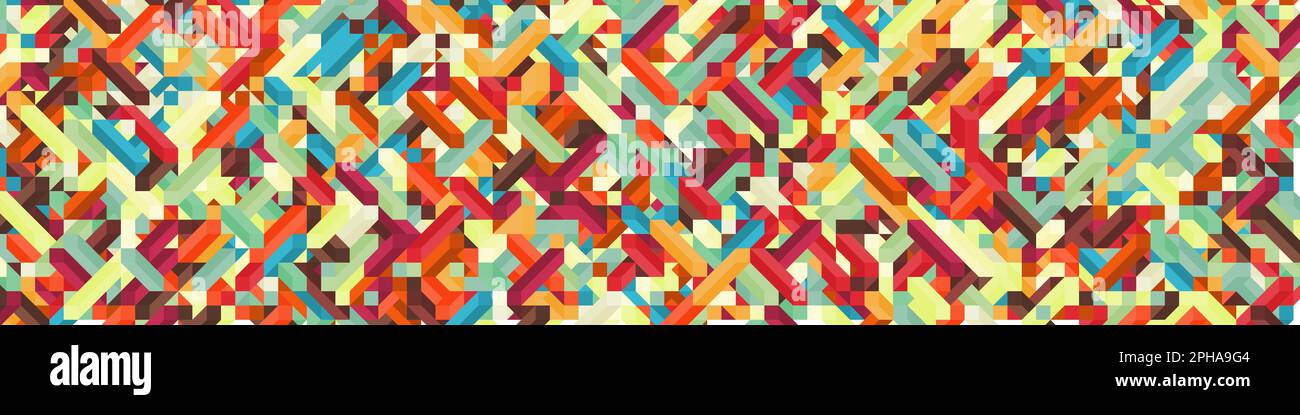 Color Diamonds illusion background generative pattern illustration Stock Vector