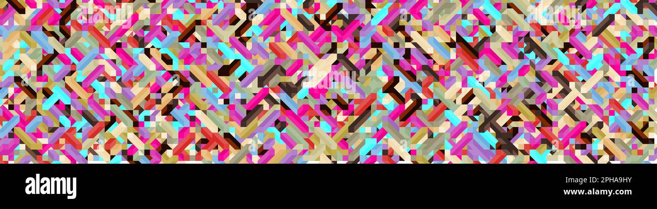 Color Diamonds illusion background generative pattern illustration Stock Vector
