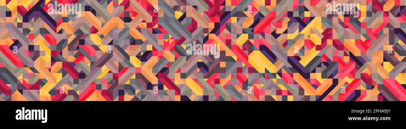 Color Diamonds illusion background generative pattern illustration Stock Vector
