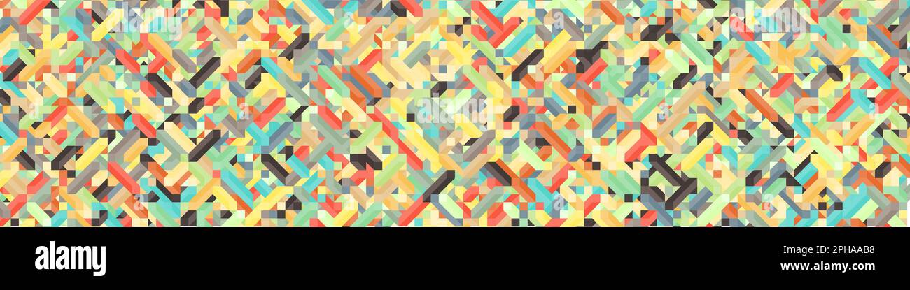 Color Diamonds illusion background generative pattern illustration Stock Vector