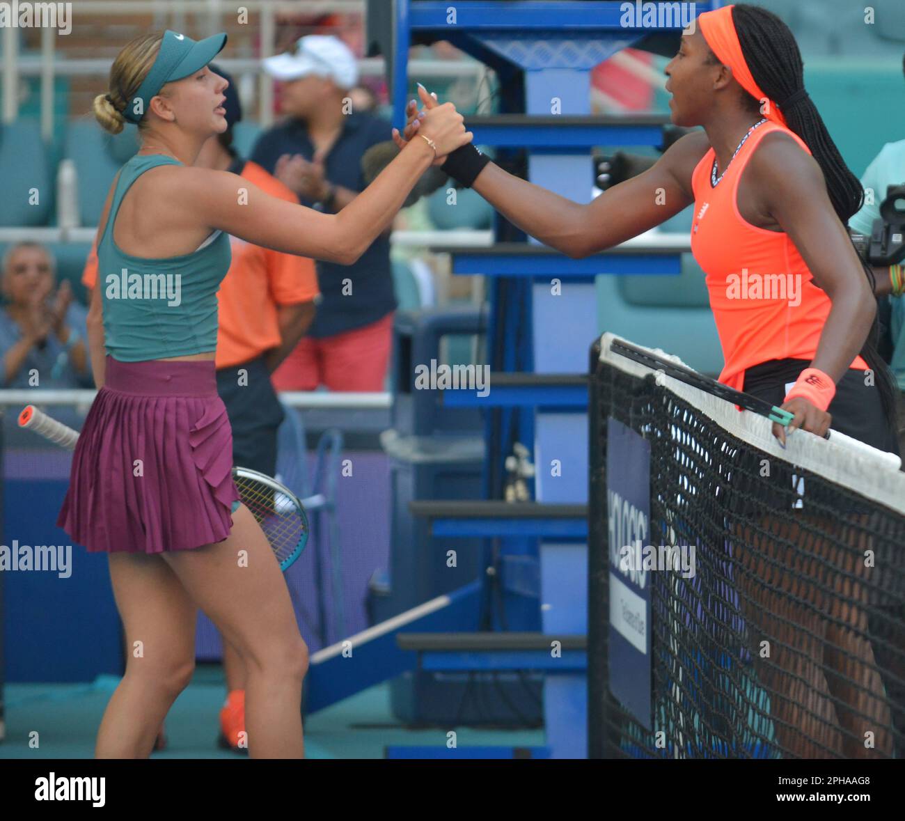 MIAMI GARDENS, FLORIDA MARCH 25 Anastasia Potapova vs. Coco Gauff