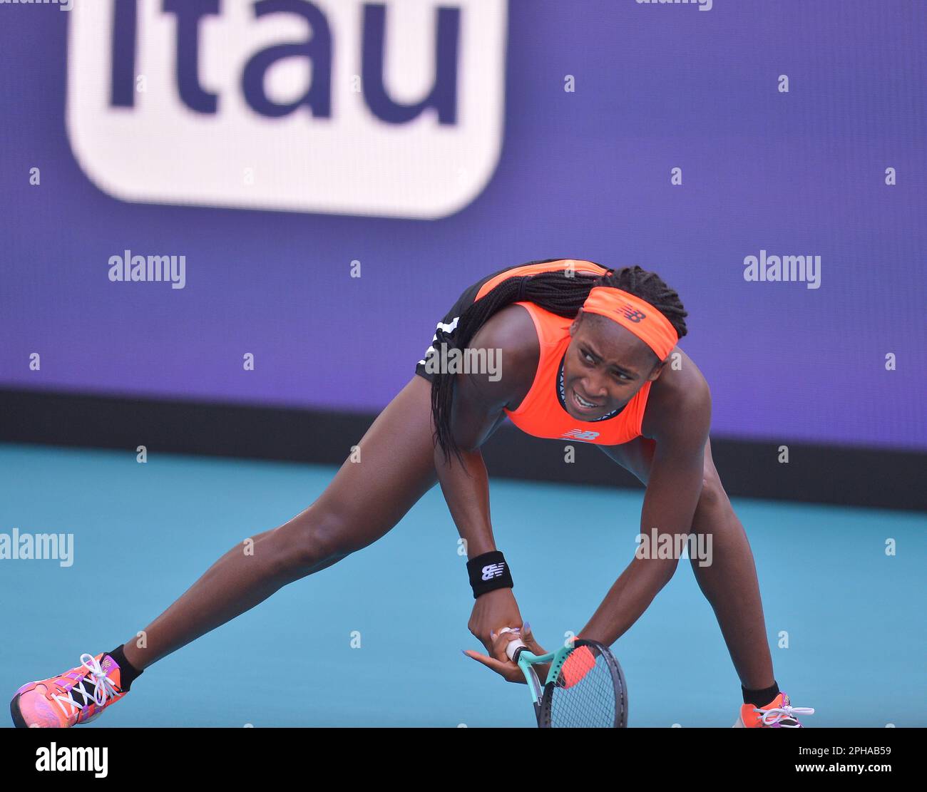 MIAMI GARDENS, FLORIDA MARCH 25 Coco Gauff (USA) vs. Anastasia