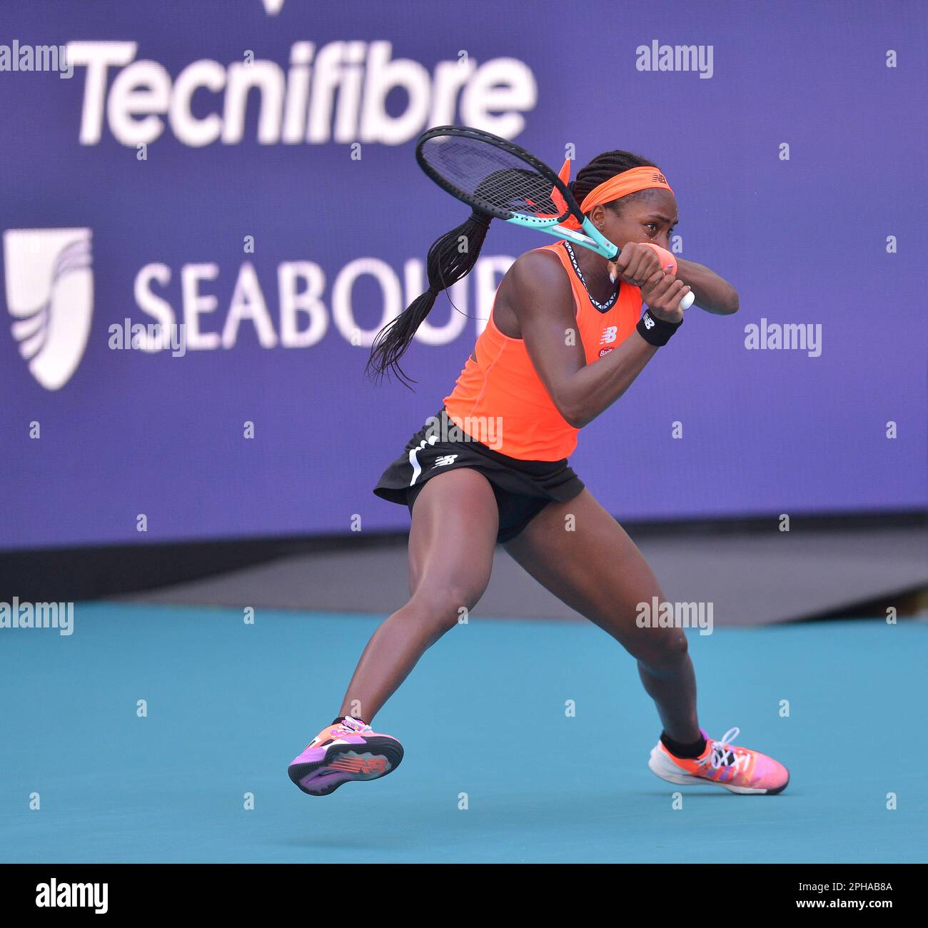MIAMI GARDENS, FLORIDA MARCH 25 Coco Gauff (USA) vs. Anastasia