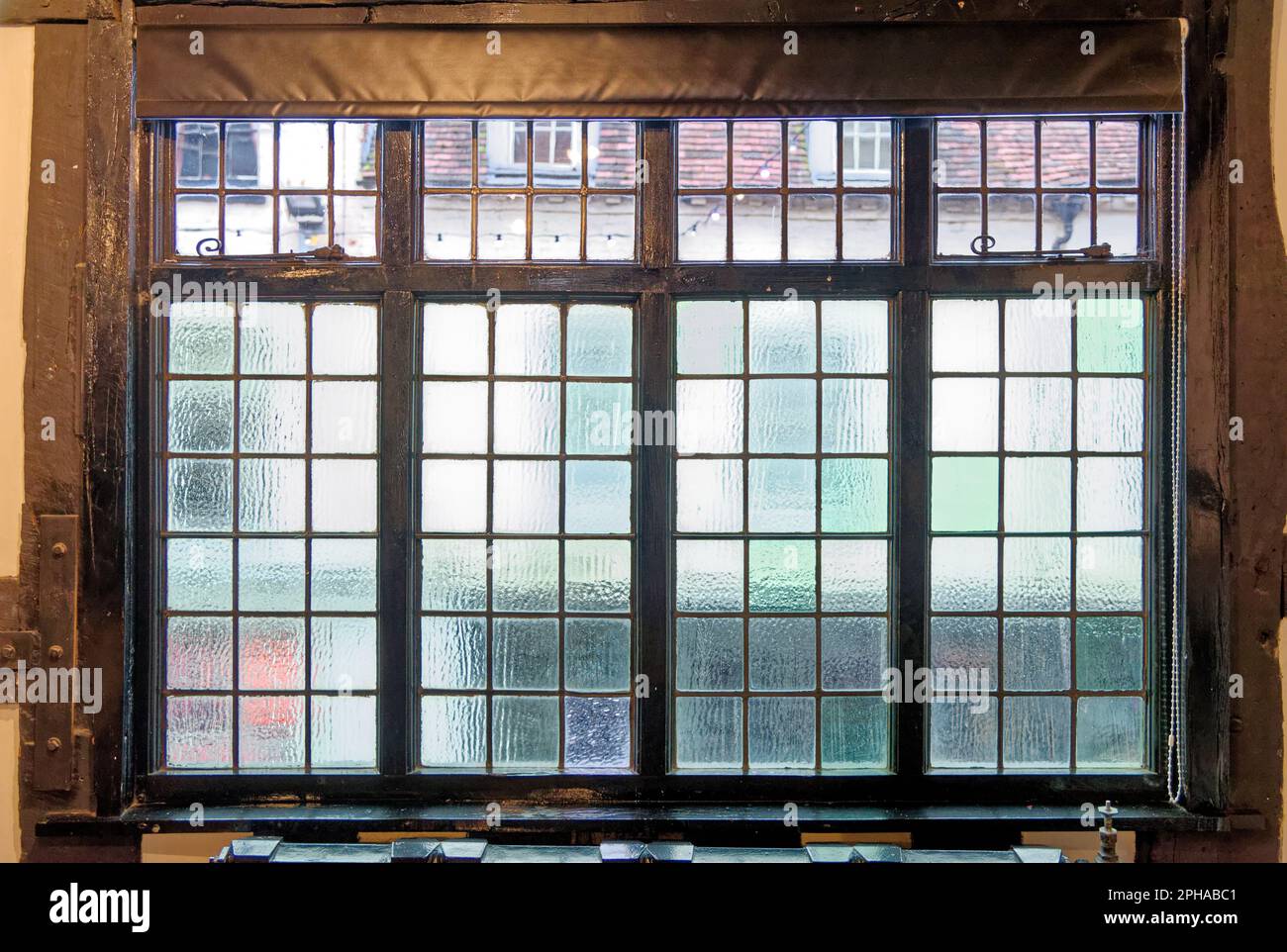 Old vintage window frame at Tudor House Museum Worcester