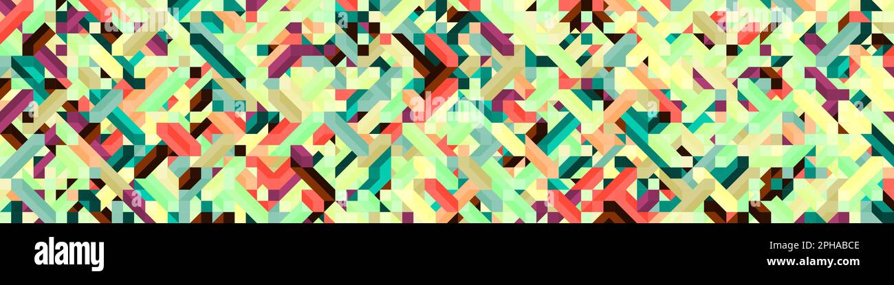 Color Diamonds illusion background generative pattern illustration Stock Vector