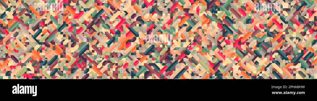 Color Diamonds illusion background generative pattern illustration Stock Vector