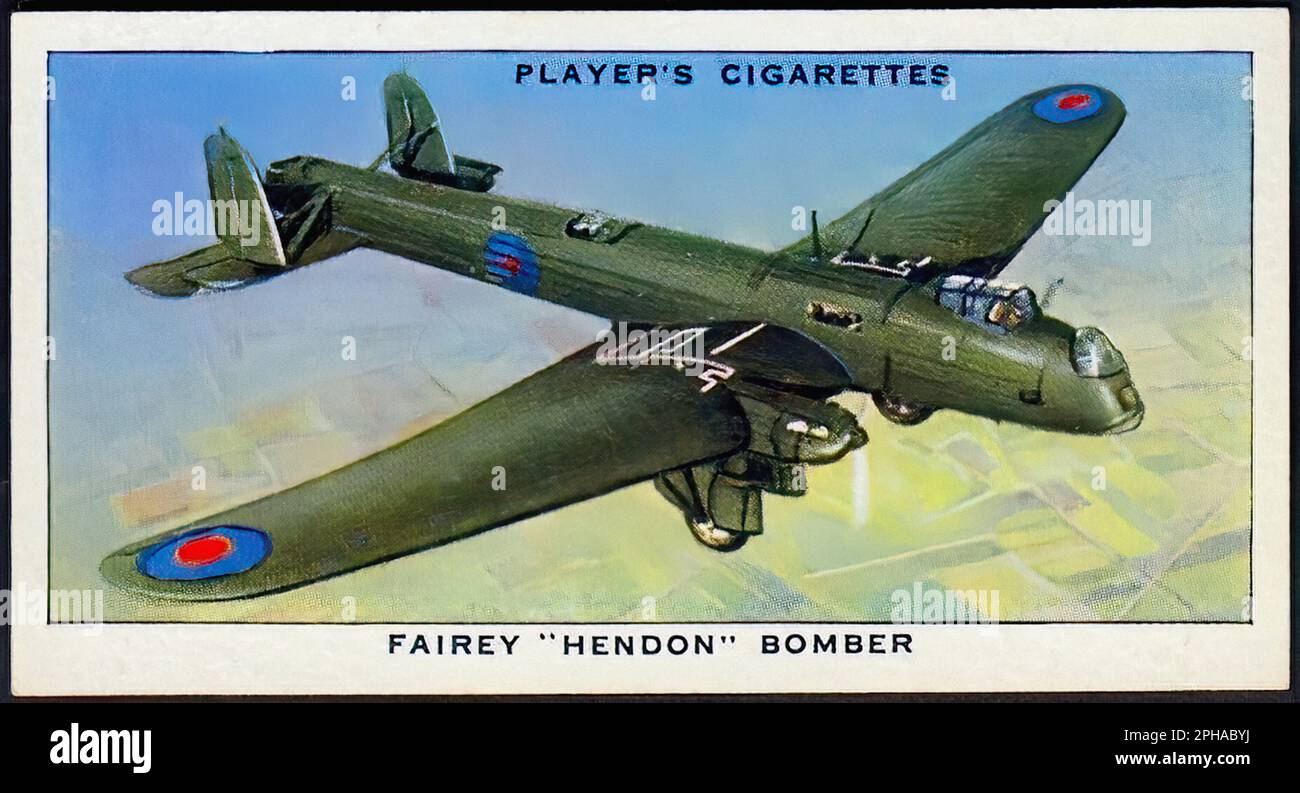 Fairey Hendon Vintage Cigarette Card Stock Photo Alamy