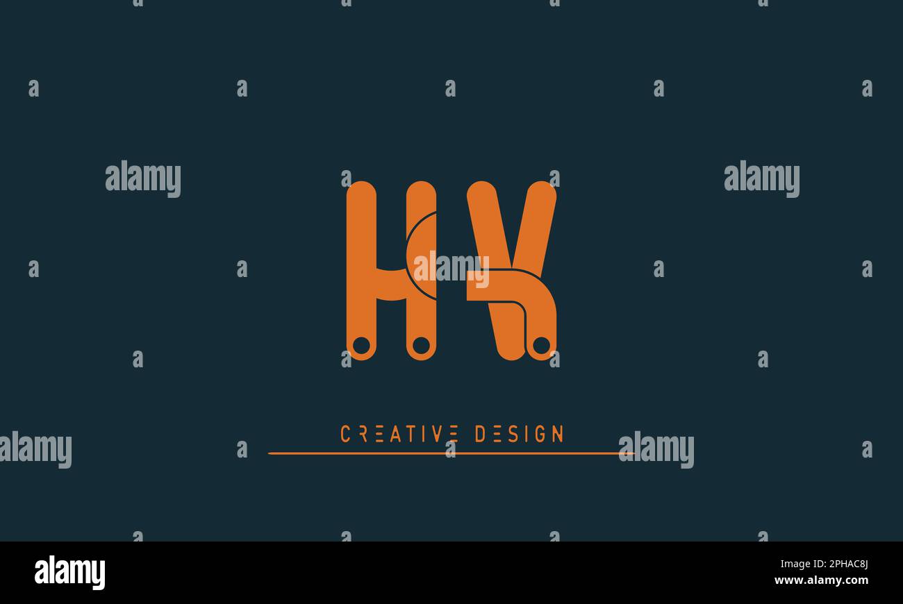 Alphabet letters Initials Monogram logo HV , VH Stock Vector