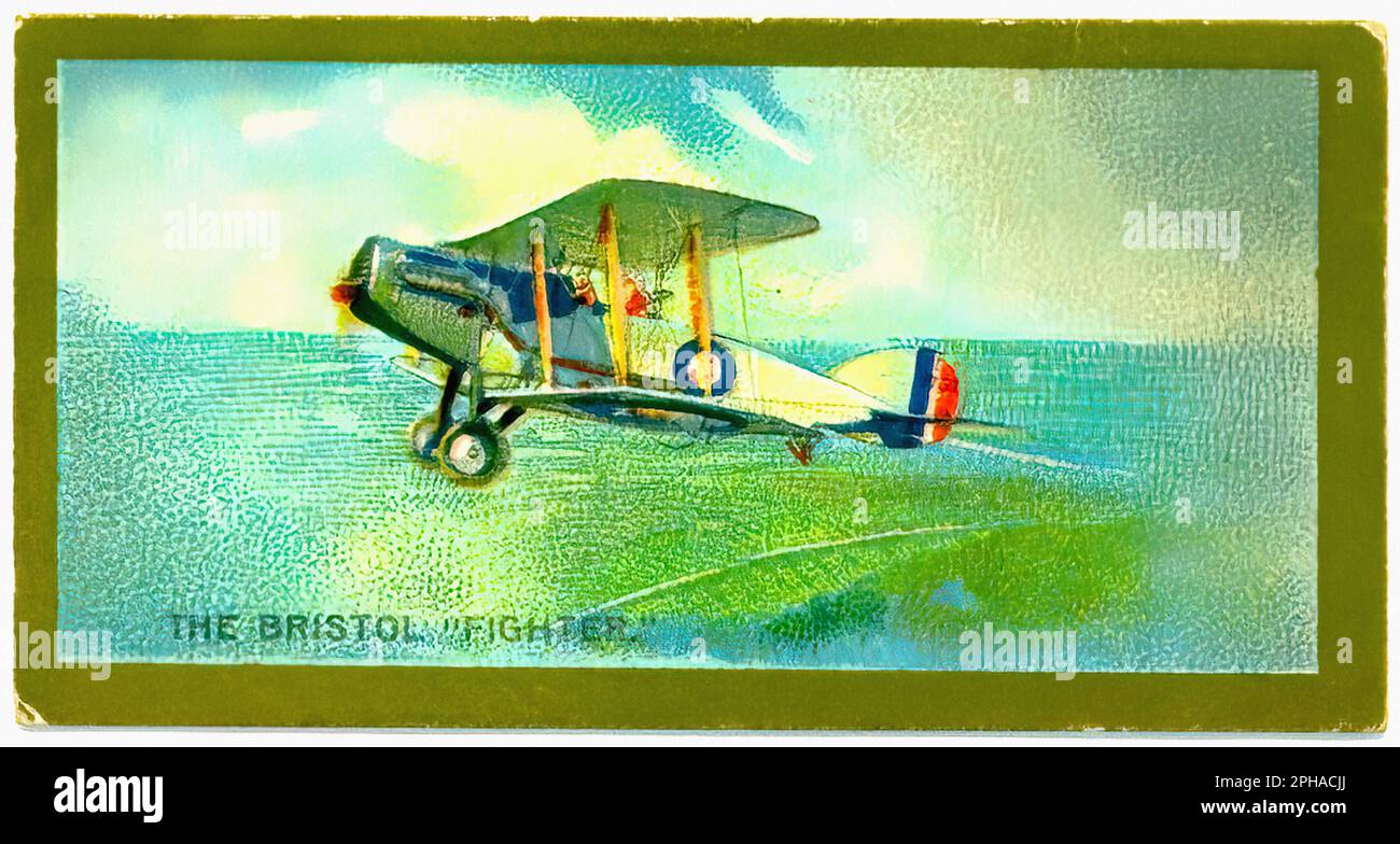 Bristol  Fighter  1926 - Vintage Cigarette Card Stock Photo