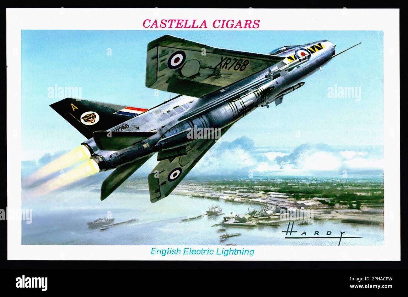 English Electric Lightning Fighter - Vintage Cigar Card Stock Photo - Alamy