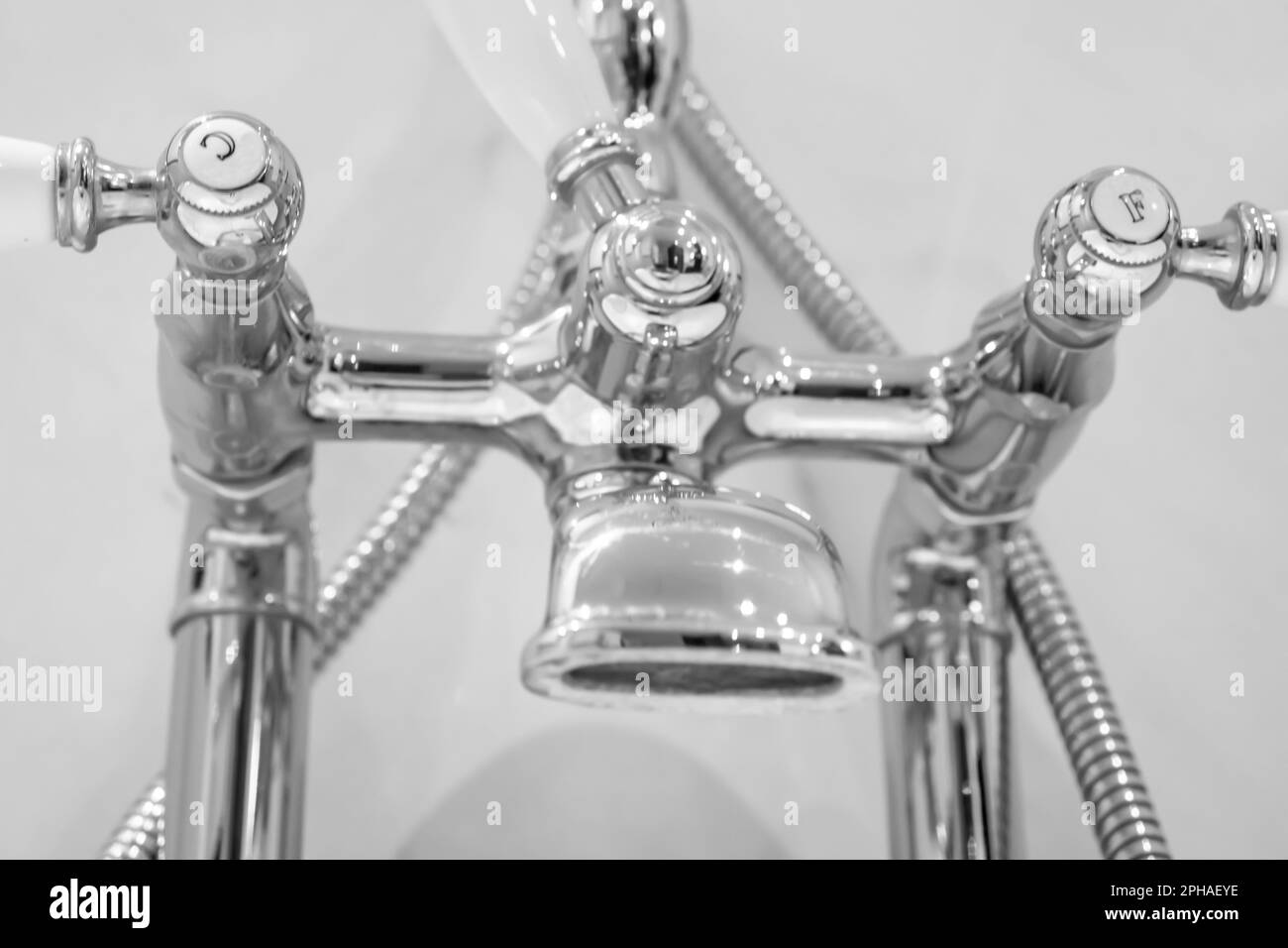 Retro Style Water Tap in Bathroom in France Stock Photo Alamy