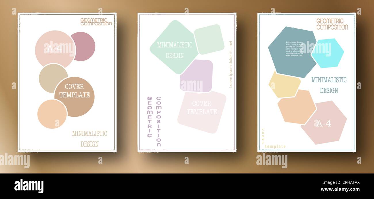 Layout of the book cover, brochures, booklets. A set of templates with ...
