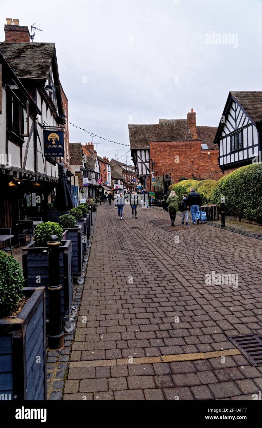 Friar Street in Worcester, Worcestershire, England, United Kingdom - 28th of January 2023. Stock Photo