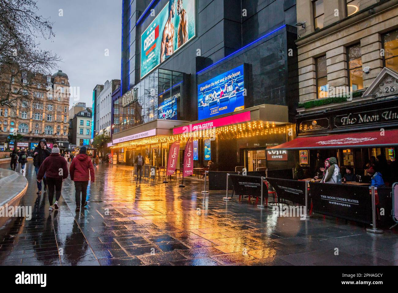 Odeon Luxe Leicester Square cinema, an iconic building in the Art Deco