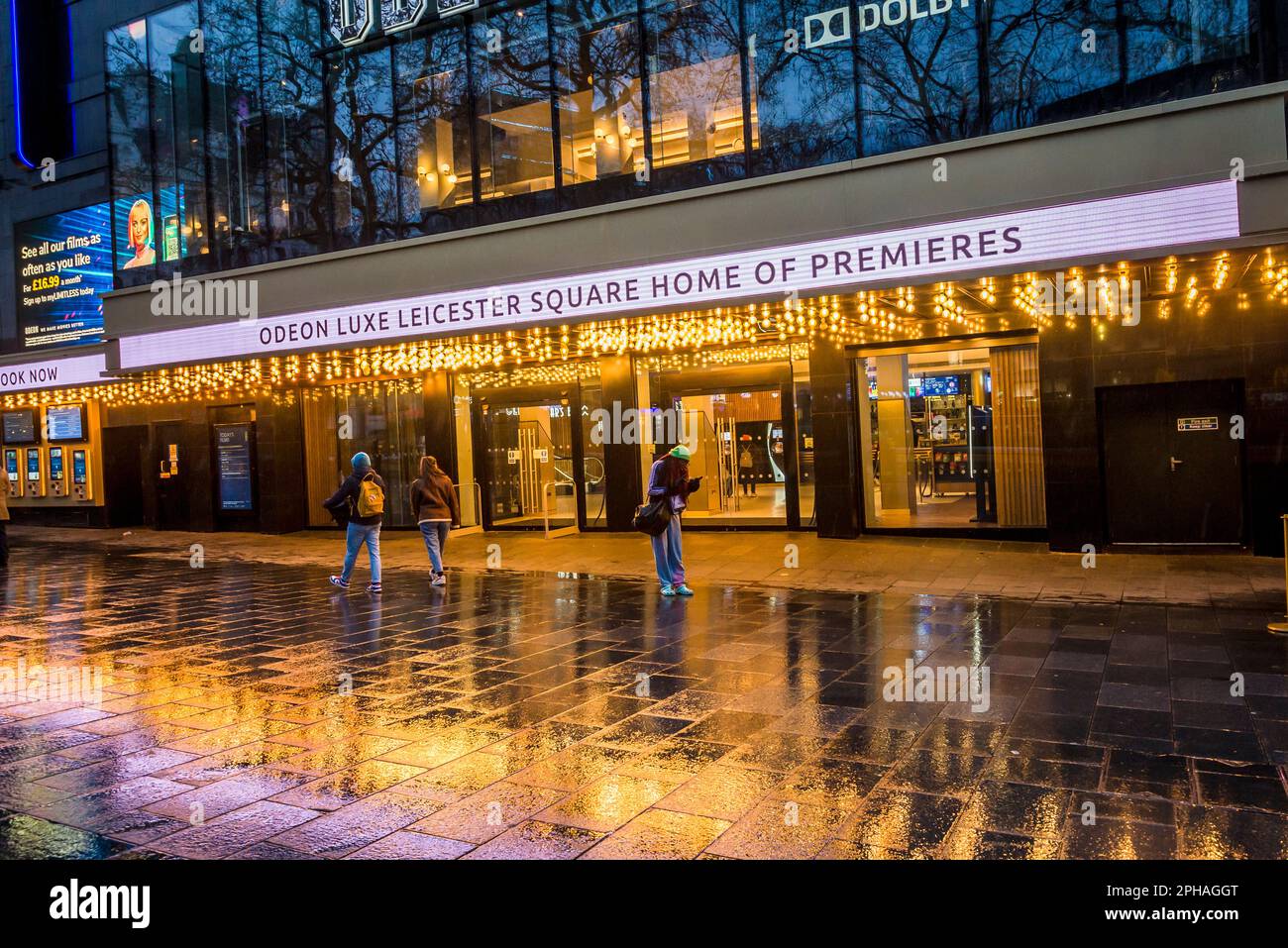 Odeon Luxe Leicester Square cinema, an iconic building in the Art Deco style and completed in