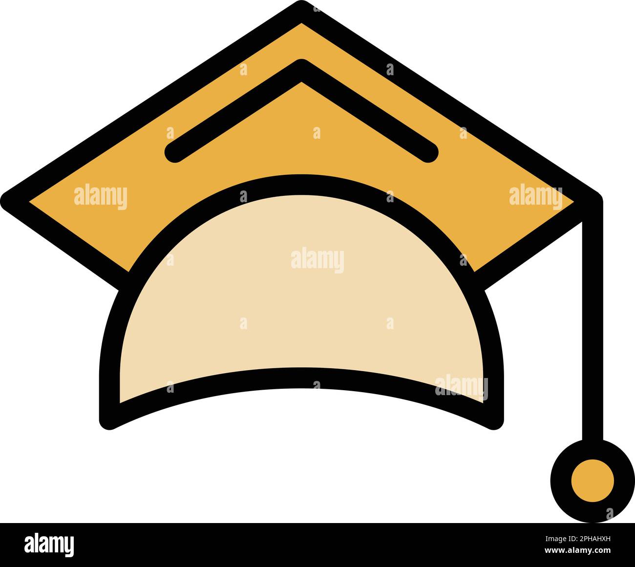 Education cap icon. Outline Education cap vector icon for web design isolated on white