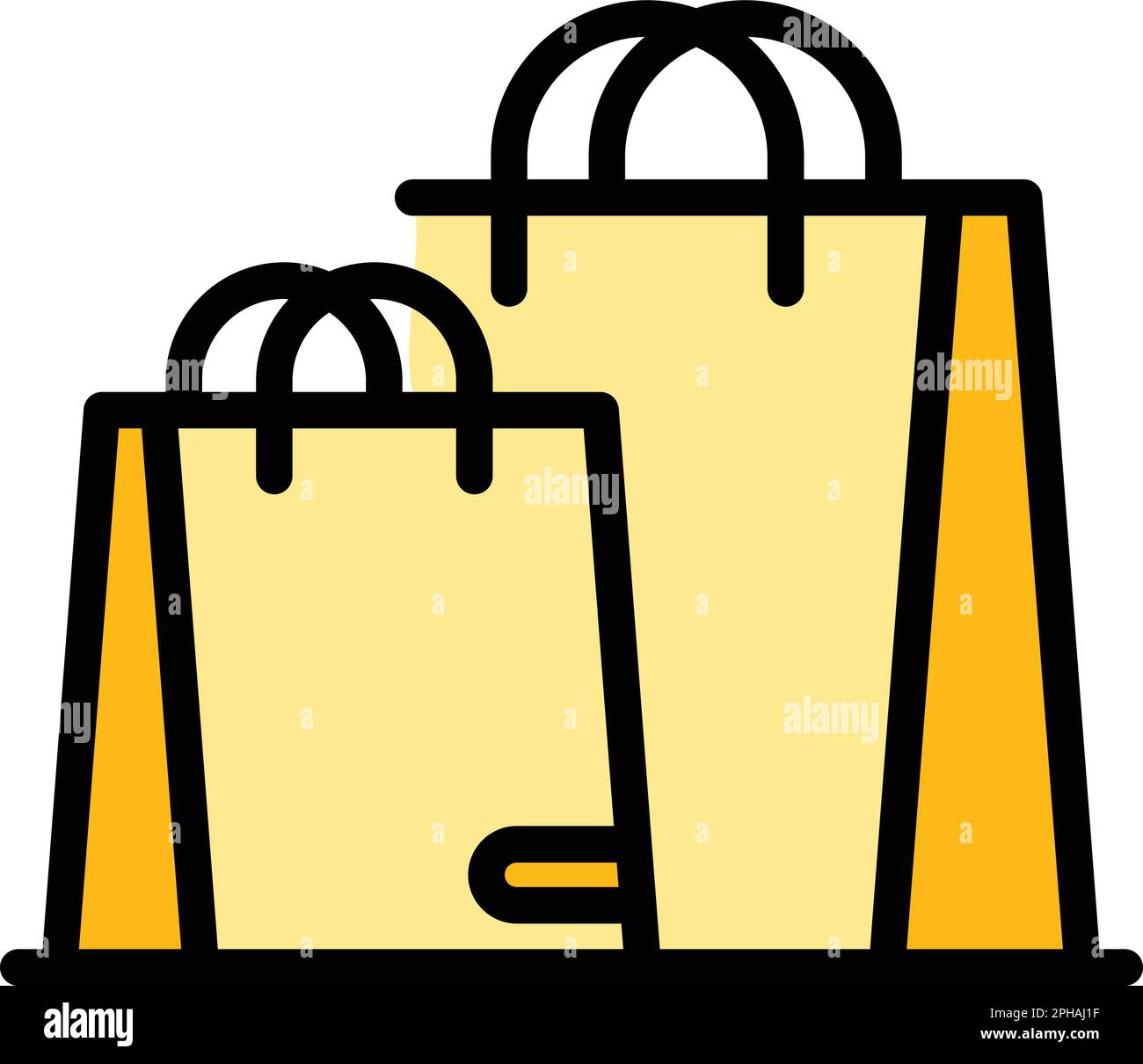 colorful shopping bags isolated on white background Stock Vector