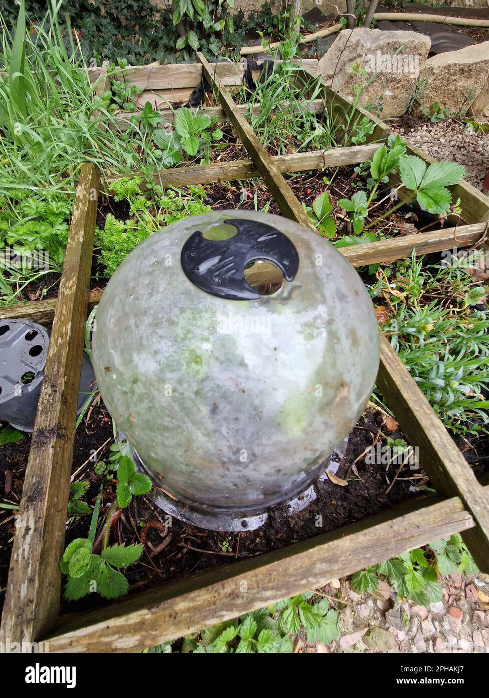 Early spring garden works, Bron, France Stock Photo - Alamy