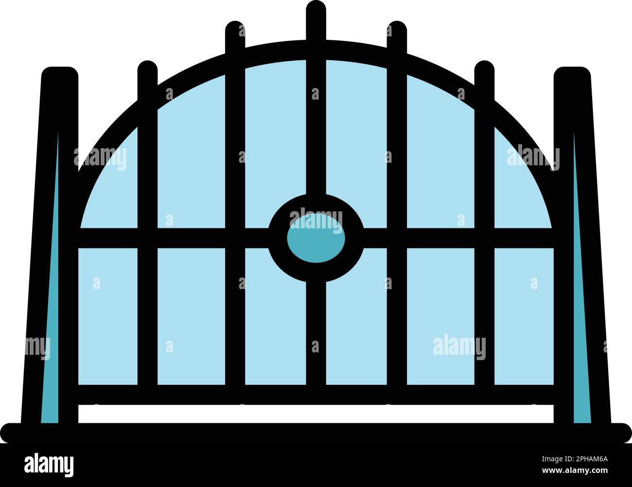 Modern automatic gate icon. Outline Modern automatic gate vector icon ...