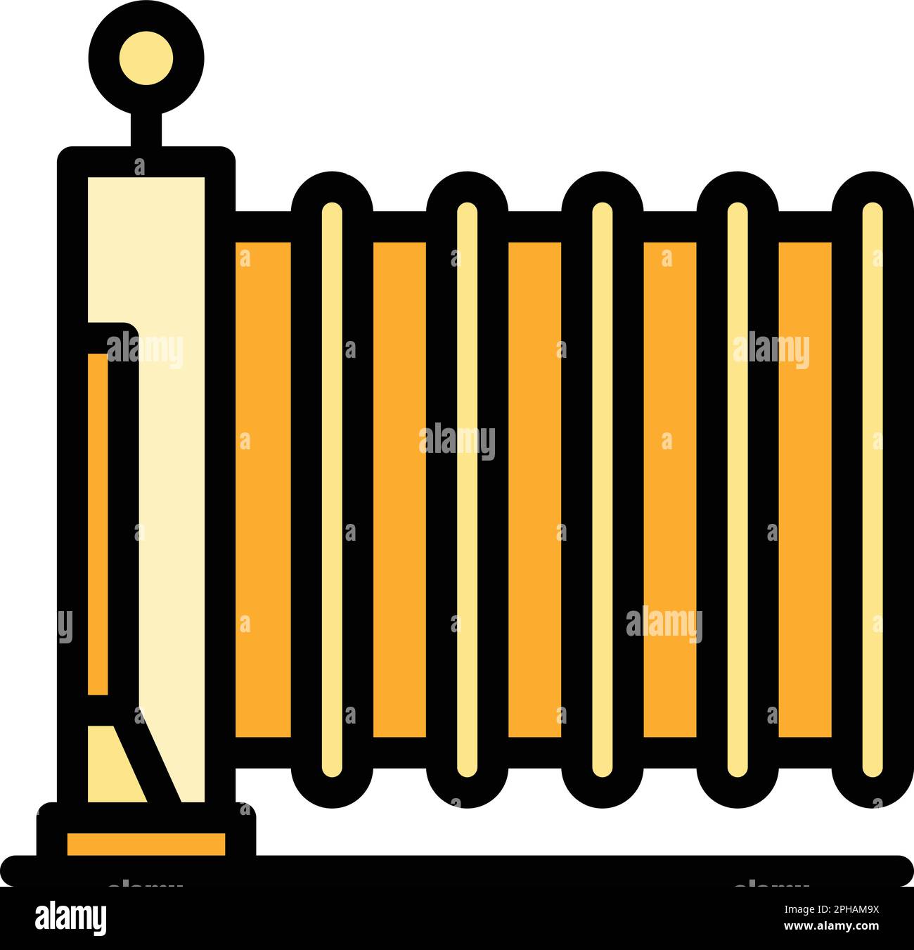 Parking smart gate icon. Outline Parking smart gate vector icon for web