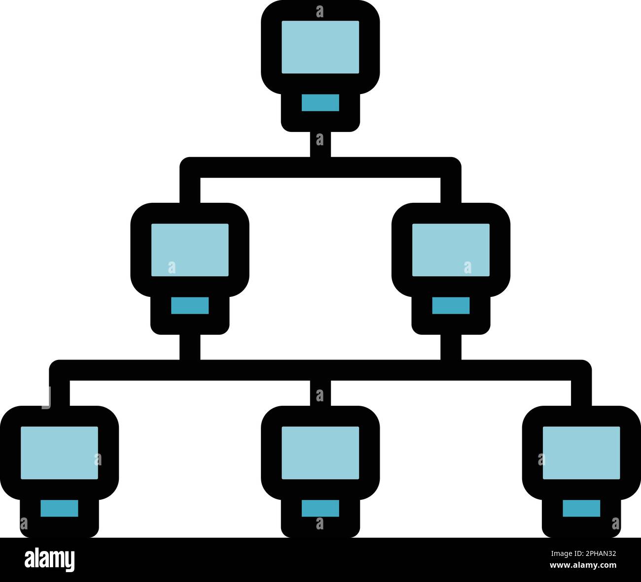 Big data structure icon. Outline Big data structure vector icon for web ...
