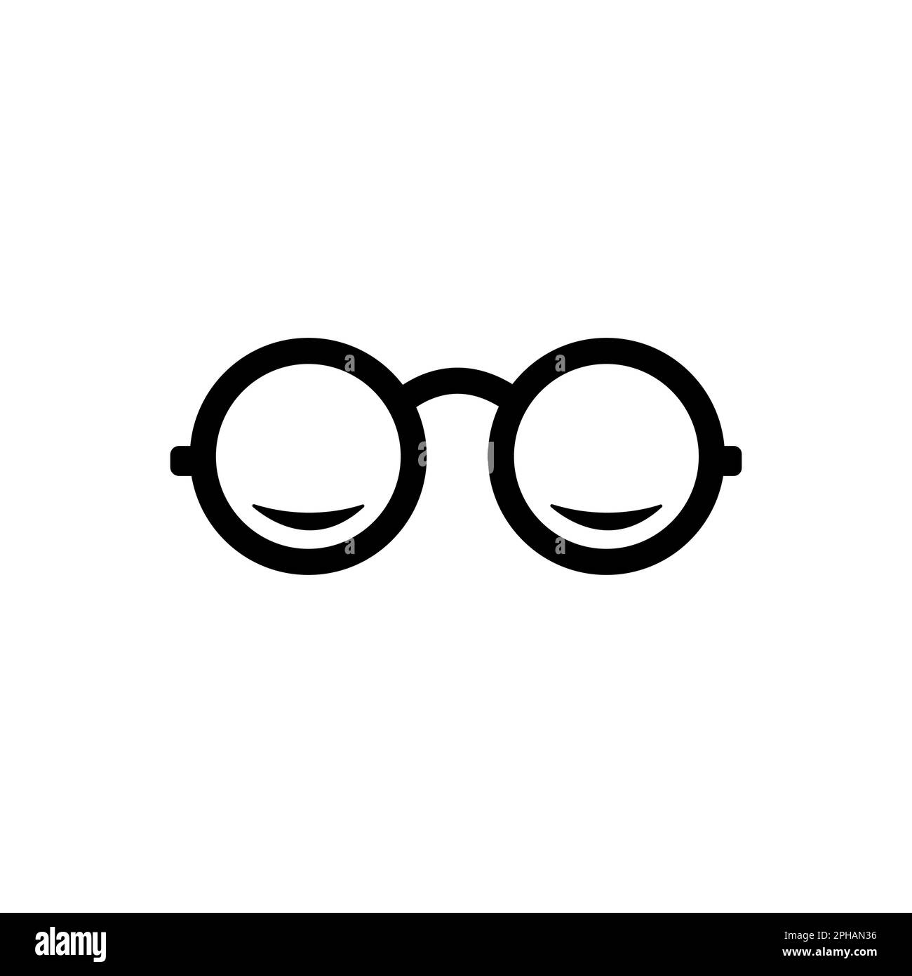 Glasses icon in trendy flat style isolated on background. Glasses icon