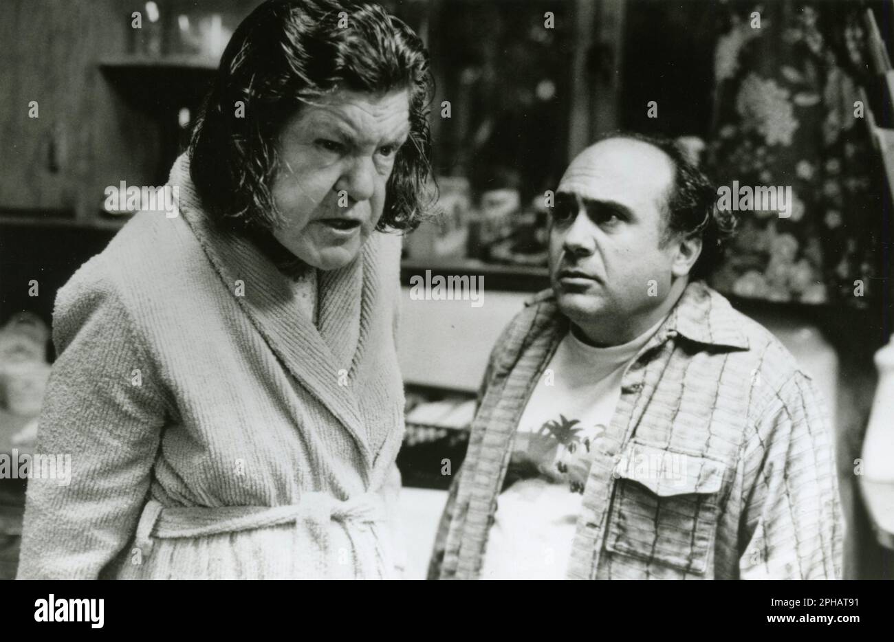 Actress Anne Ramsey and actor Danny DeVito in the movie Throw Momma