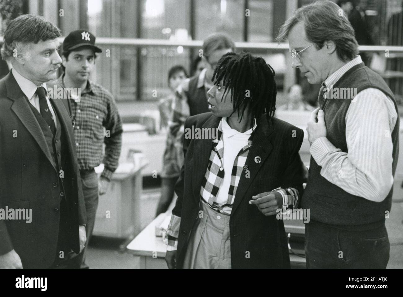 Actors Peter Michael Goetz, Whoopi Goldberg and Jon Lovitz in the movie