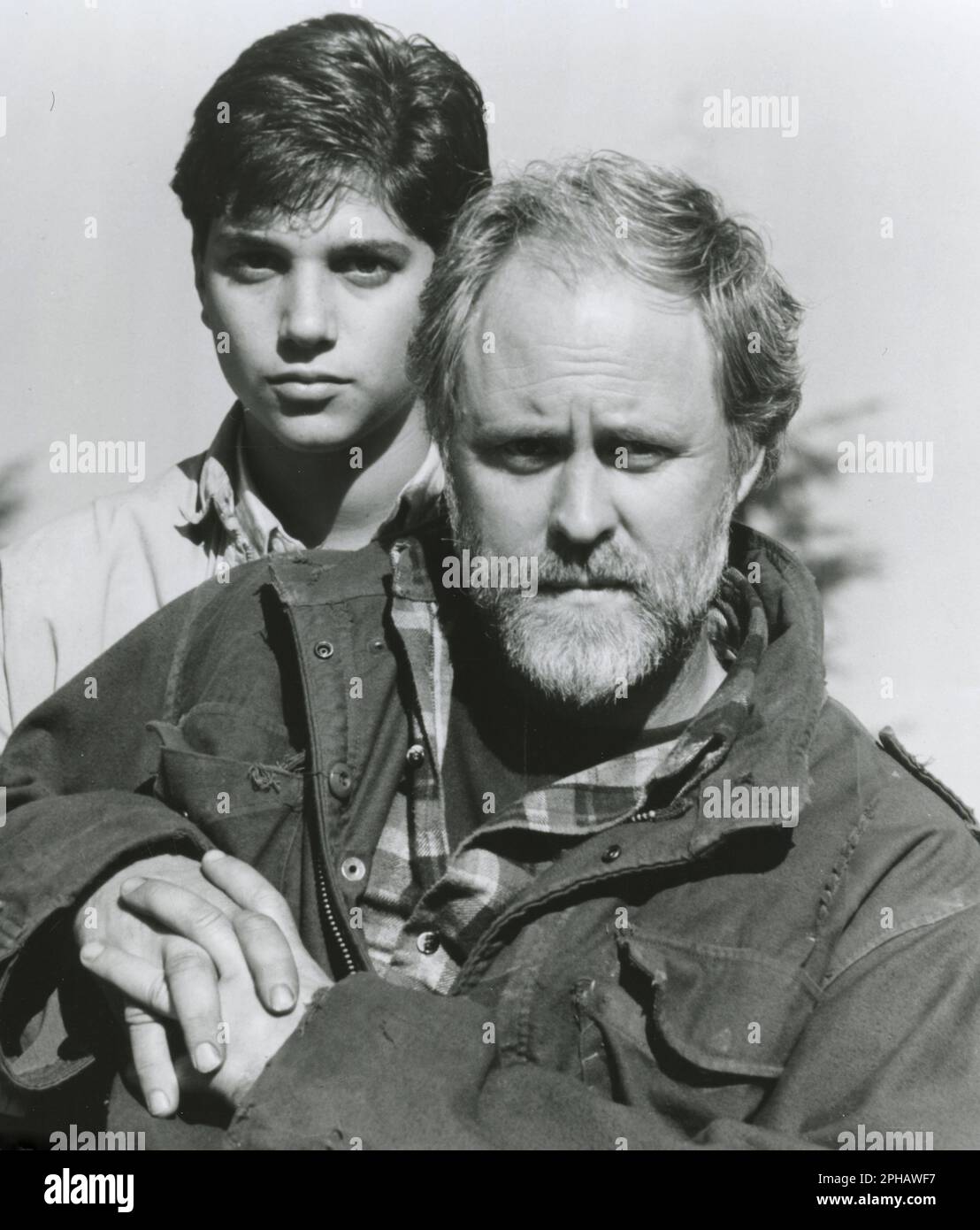 Actors Ralph Macchio and John Lithgow in the movie Distant Thunder, USA ...