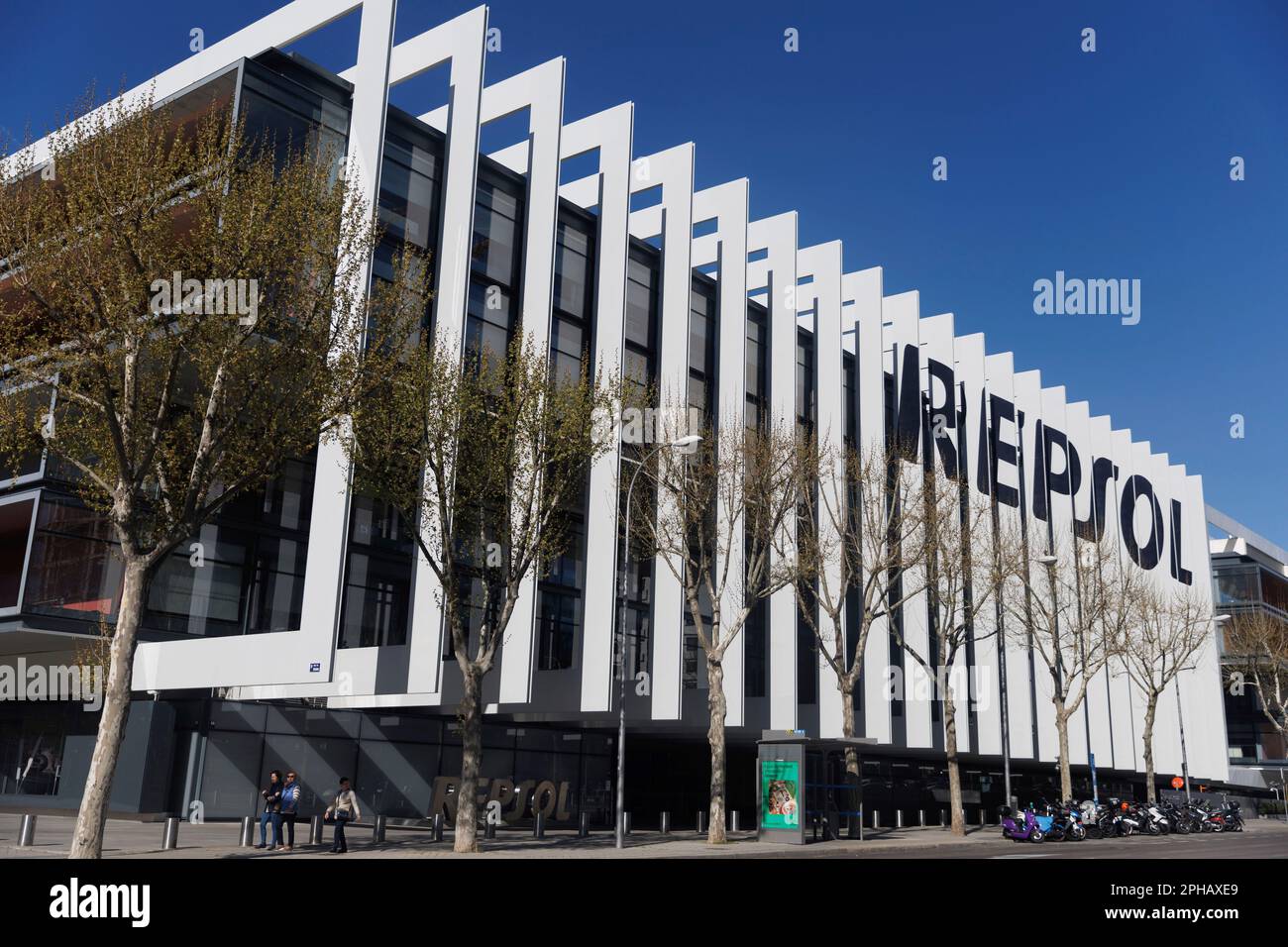 Facade of Repsol's headquarters, on March 27, 2023, in Madrid (Spain ...