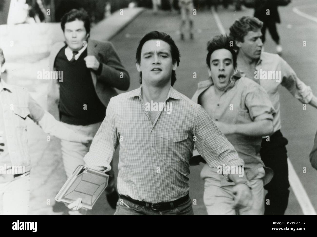 Actors John Murray, Fred Willard, Brian Backer and Ben Mittleman in the