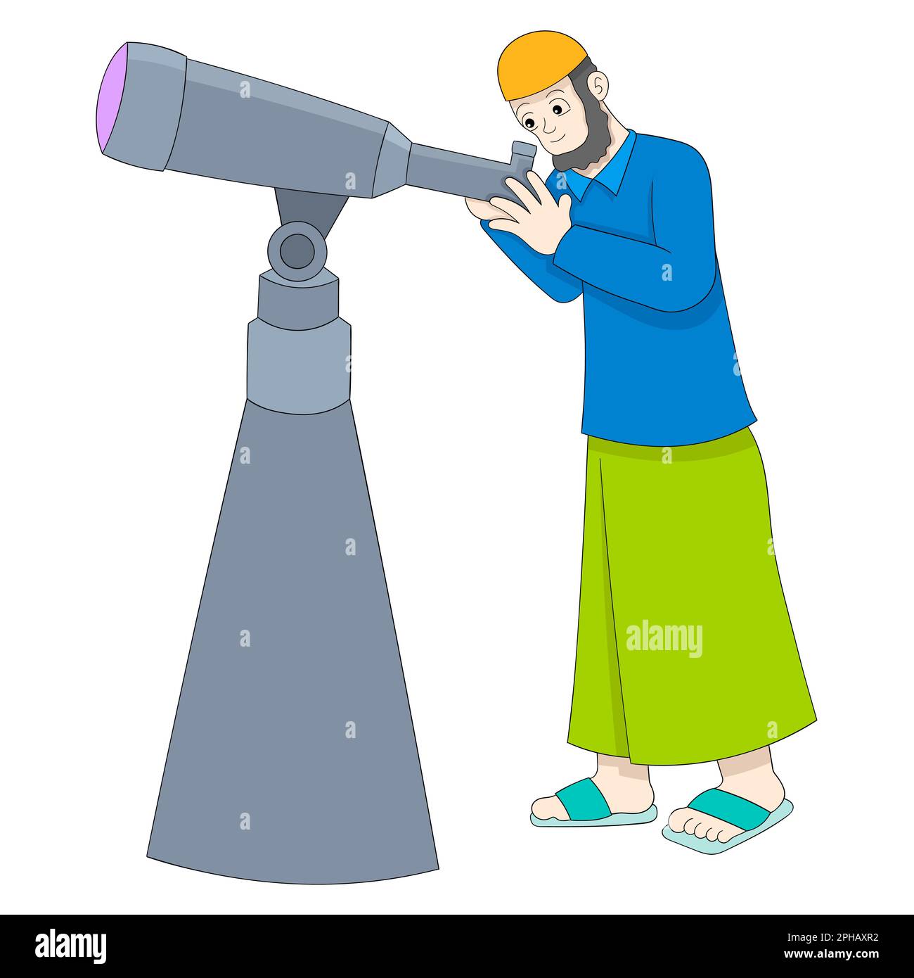 Islamic man looking at the sky Stock Vector Image & Art Alamy