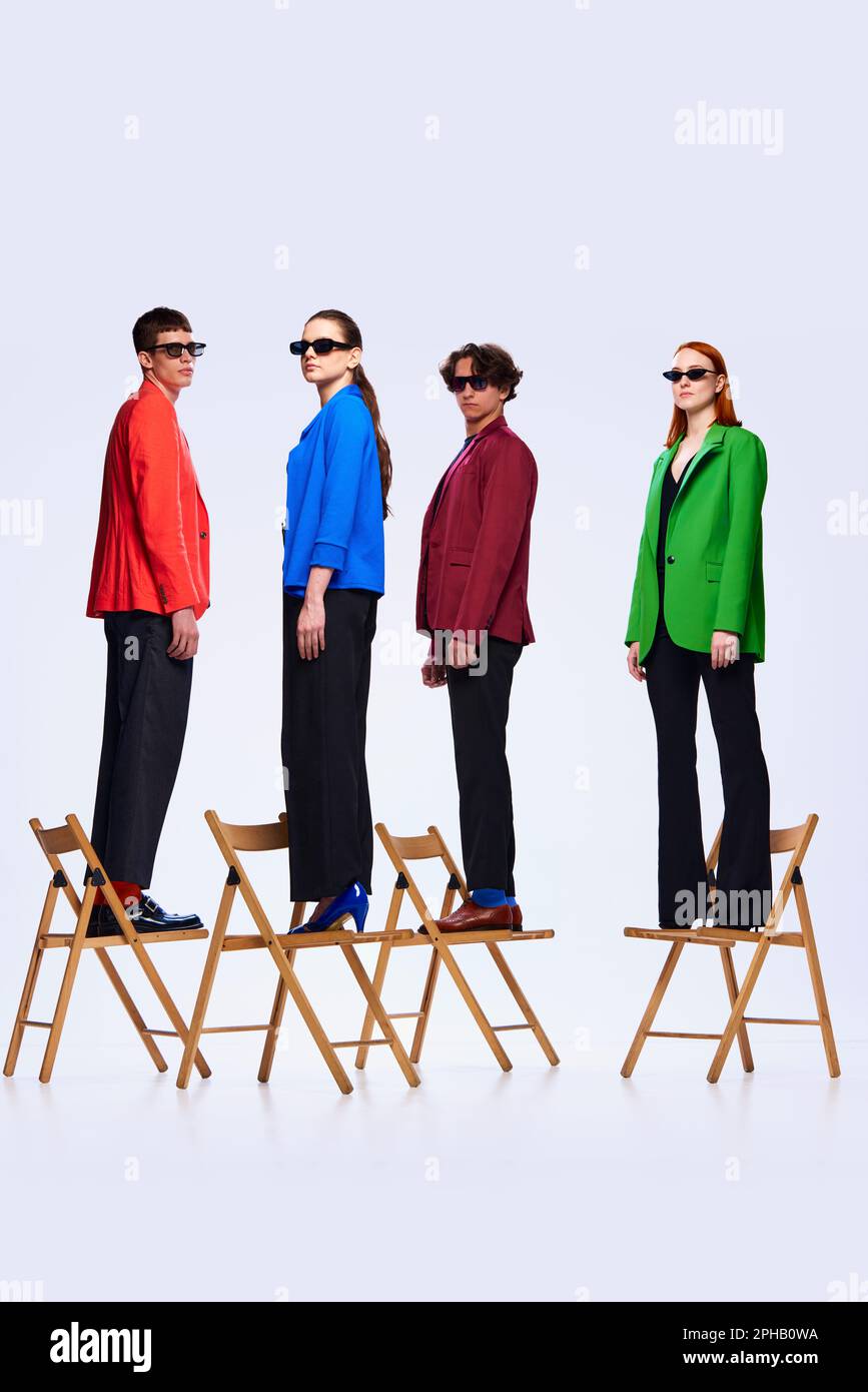 Group male models standing together hi-res stock photography and images ...