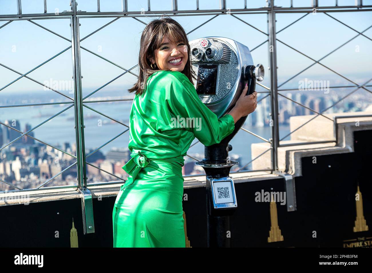 New York, NY, USA. 27 March, 2023.  Peyton Elizabeth Lee at the celebration of the new movie PROM PACT and season 2 of the TV show DOOGIE KAMEALOHA, M.D. at The Empire State Building. Credit: Steve Mack/Alamy Live News Stock Photo