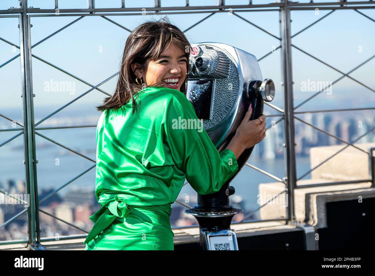 New York, NY, USA. 27 March, 2023.  Peyton Elizabeth Lee at the celebration of the new movie PROM PACT and season 2 of the TV show DOOGIE KAMEALOHA, M.D. at The Empire State Building. Credit: Steve Mack/Alamy Live News Stock Photo