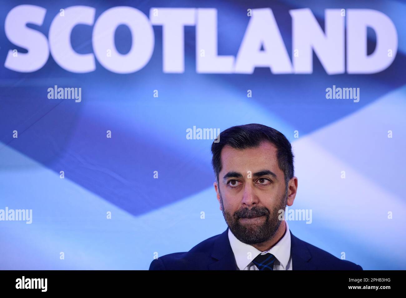 Edinburgh Scotland, UK 27 March 2023. Humza Yousaf at the SNP