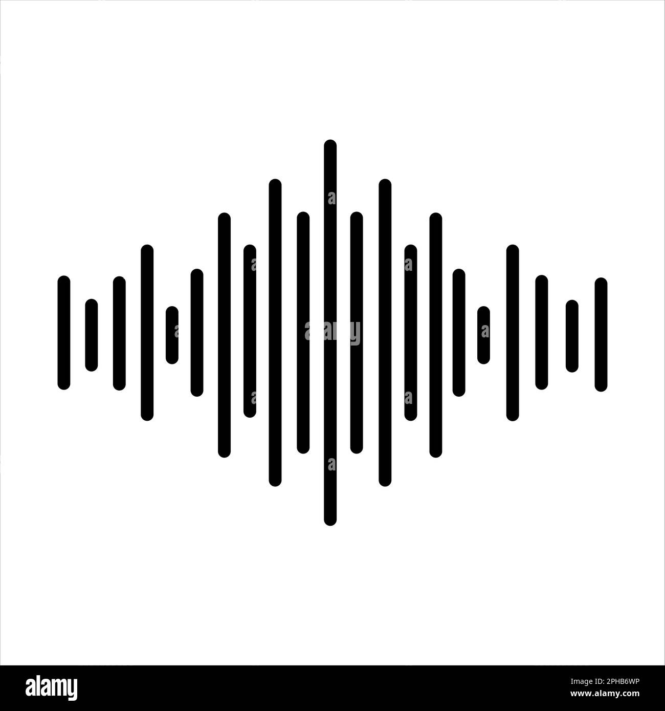 Sound wave icon vector. Audio equalizer illustration sign. audio symbol ...