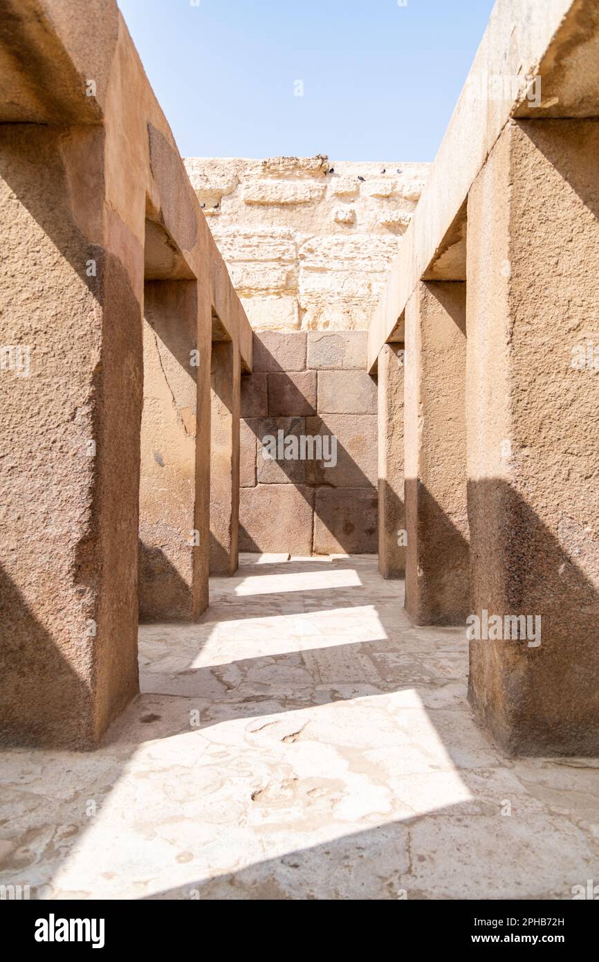 The Valley Temple of Khafre at the Pyramids of Giza Complex in Egypt
