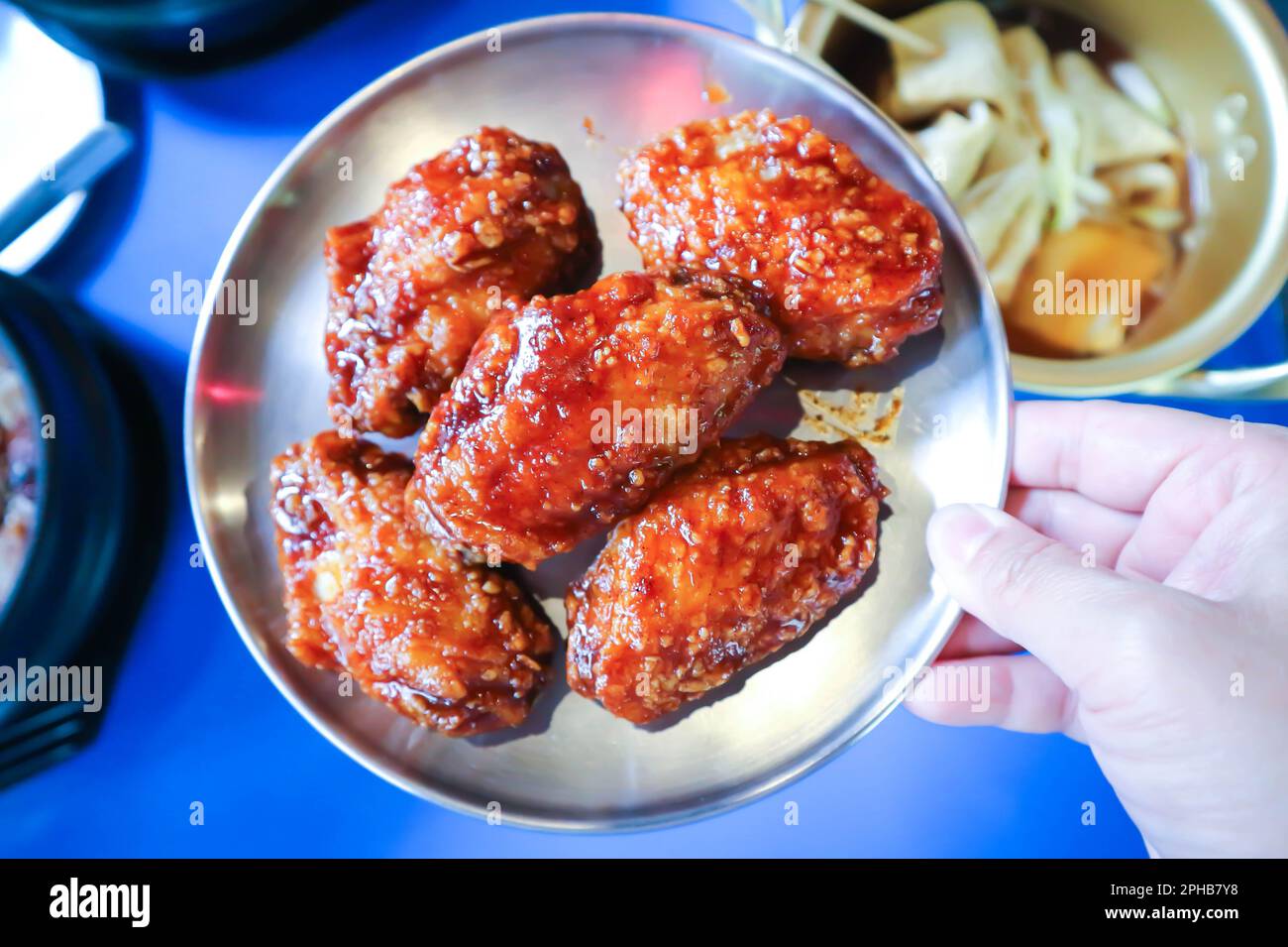 chicken wing , fried chicken or Korean chicken or Korean fried chicken