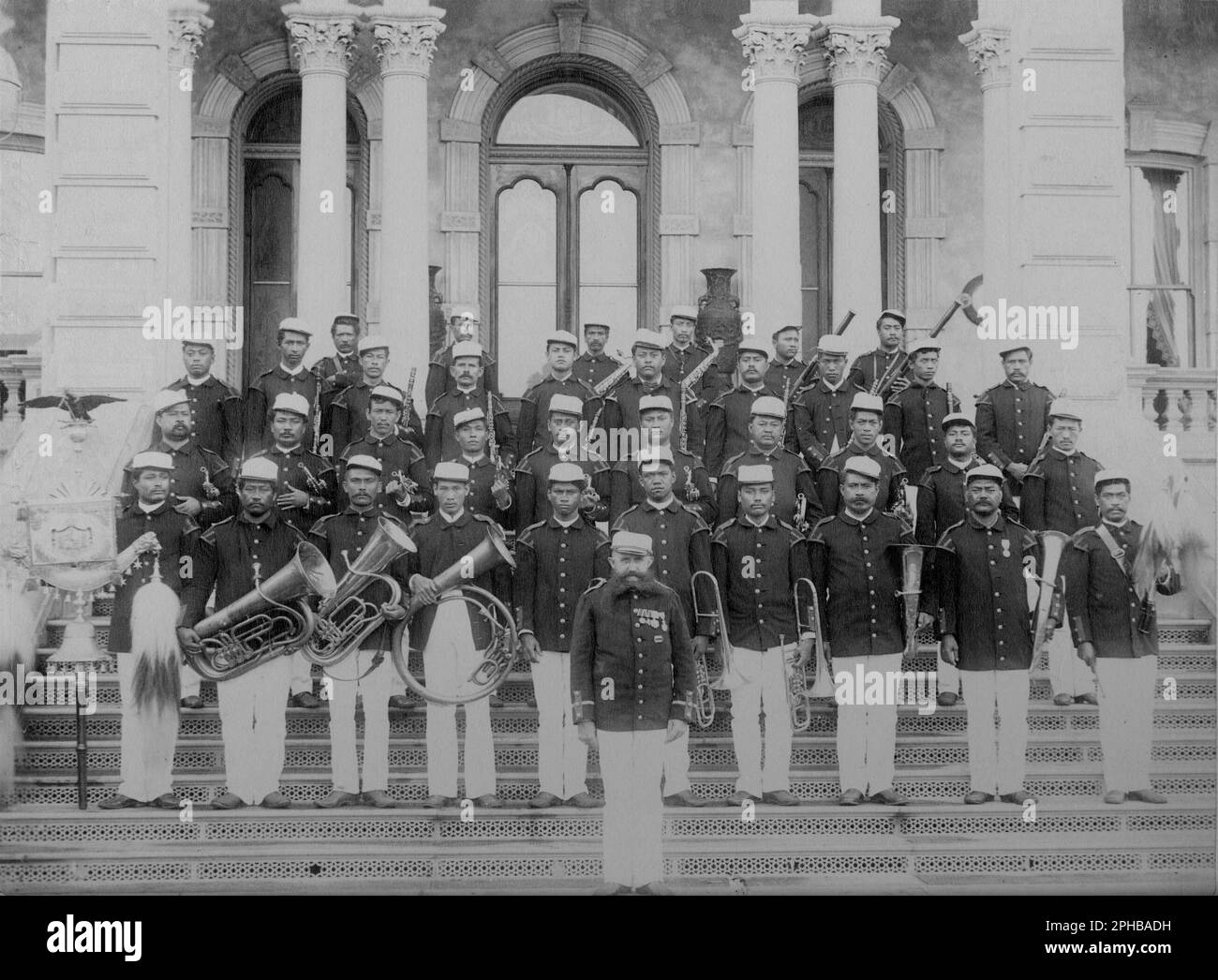 Photograph of the Royal Hawaiian Band in 1889 Stock Photo Alamy