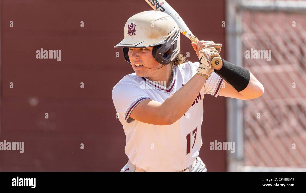 Alabama A&M pitcher/outfielder Allyson Riches (13) during an NCAA