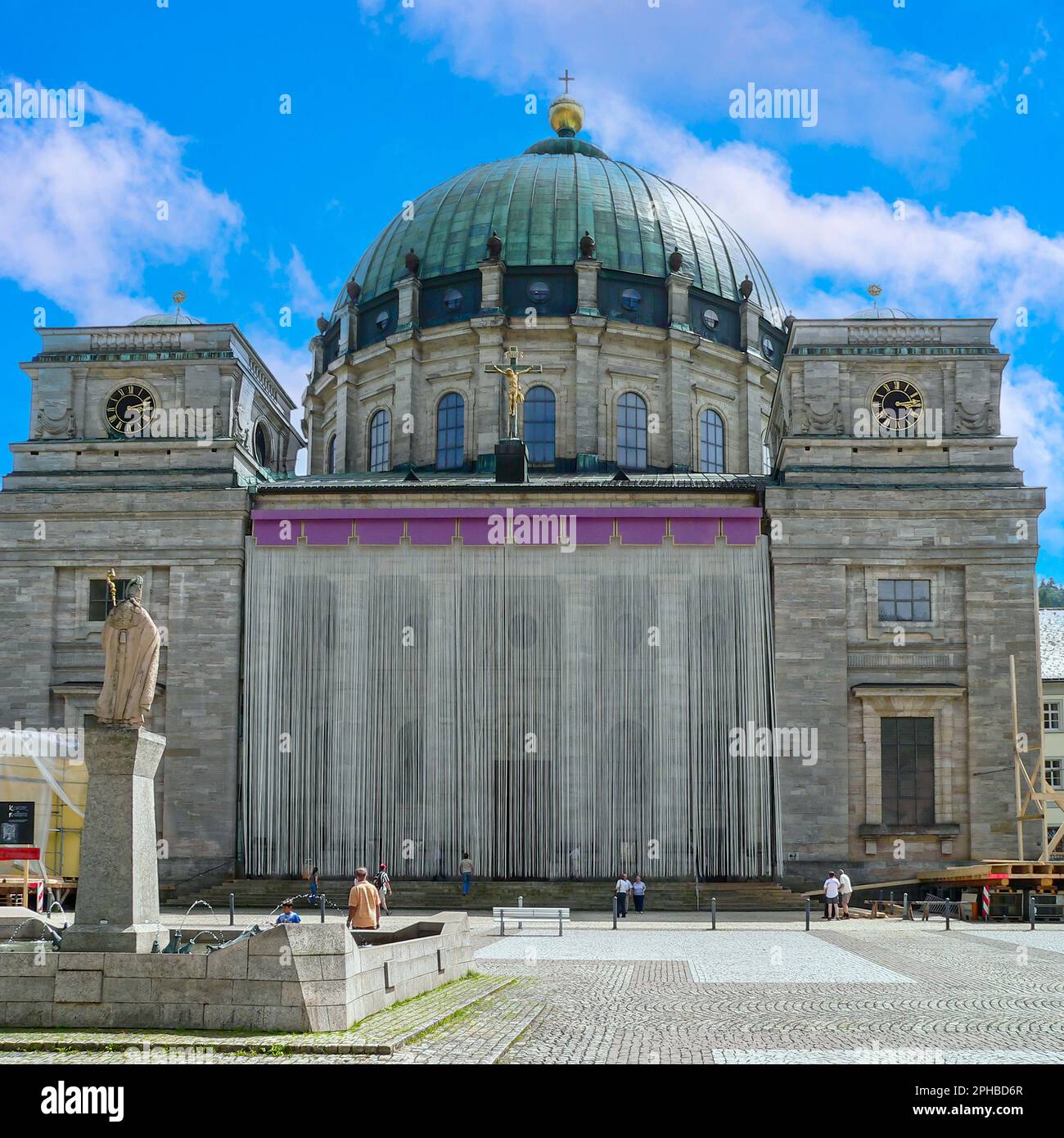 North front of St. Blasius Cathedral in Sankt Blasien, Black Forest 
