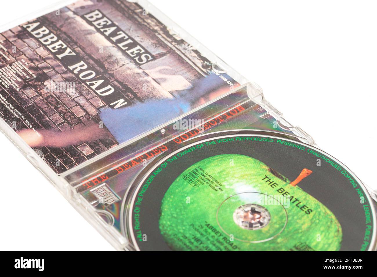 Moscow, Russia, 27 March 2023: CD by The Beatles Abbey Road, Hey Jude. Stock Photo