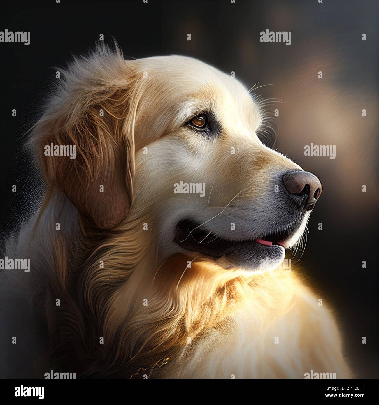 Golden retriever face vector hi-res stock photography and images - Alamy