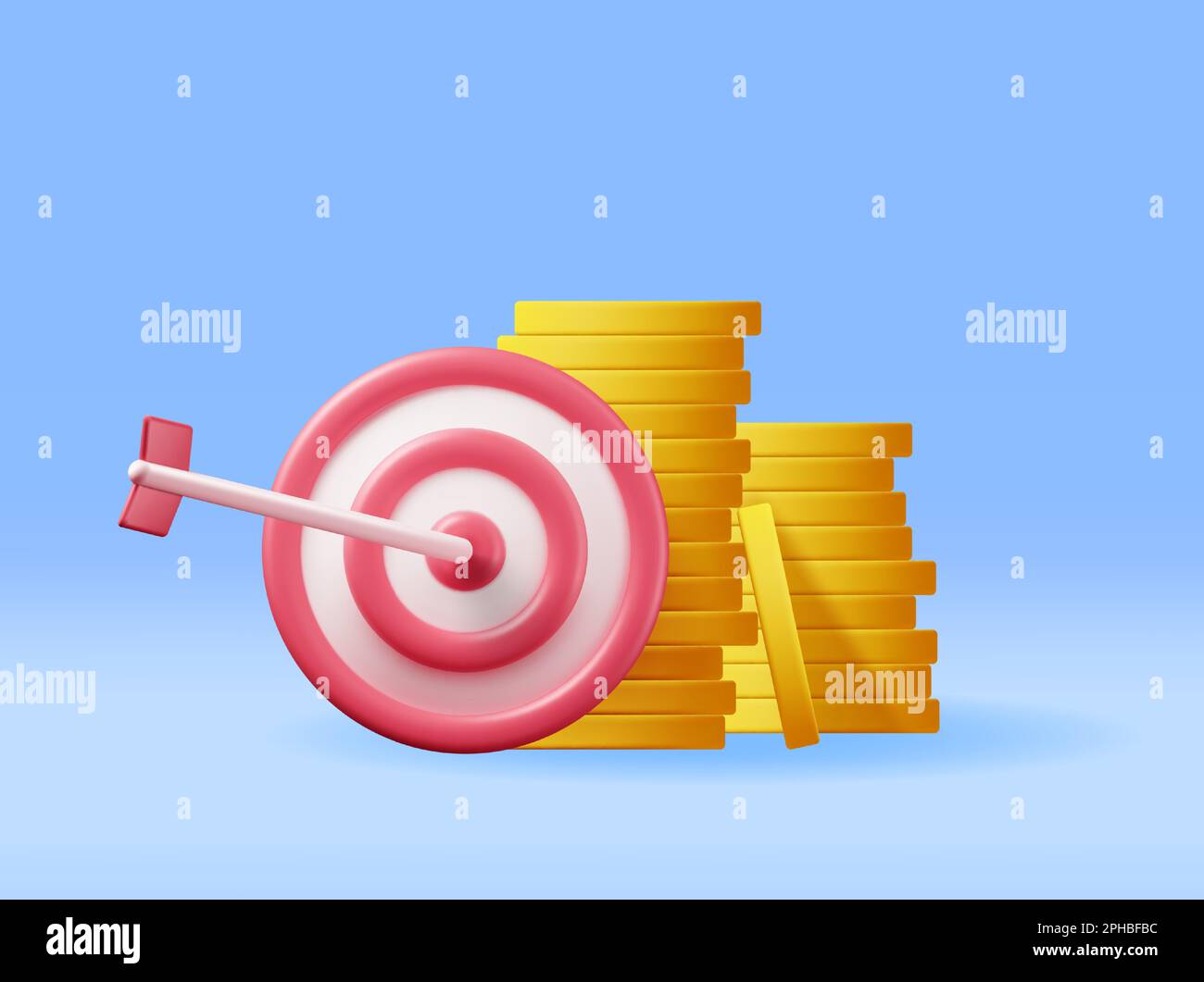 3d rendering arrow bullseye Stock Vector Images - Alamy
