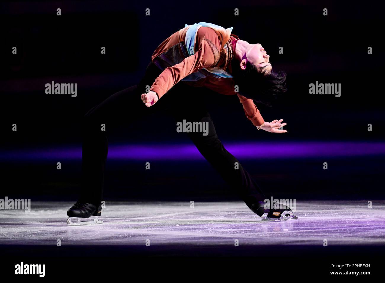 Junhwan CHA (KOR), during the Exhibition Gala, at the ISU World Figure ...