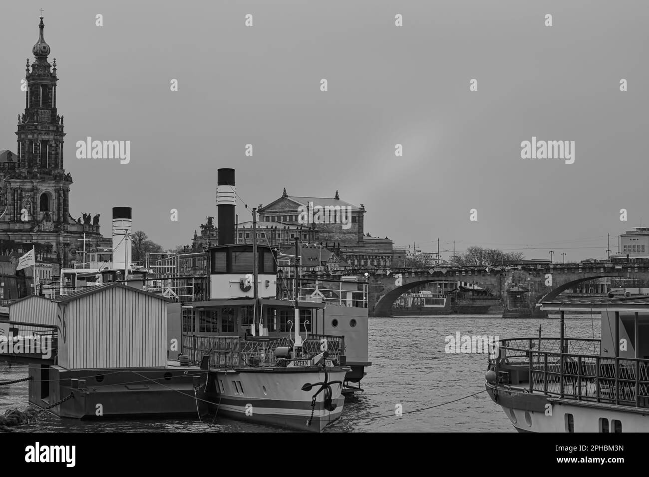 Steam paddle boat Black and White Stock Photos & Images Alamy